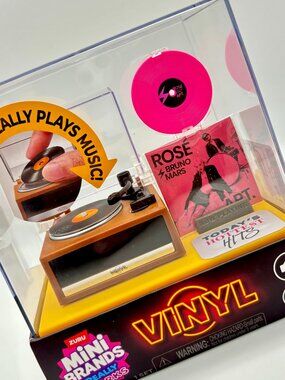 Mini Brands Really Works Vinyl Record Player Playset, ZURU Series 1, NEW IN HAND
